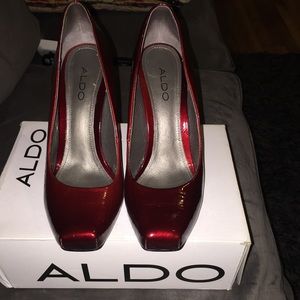 Cranberry red pumps!