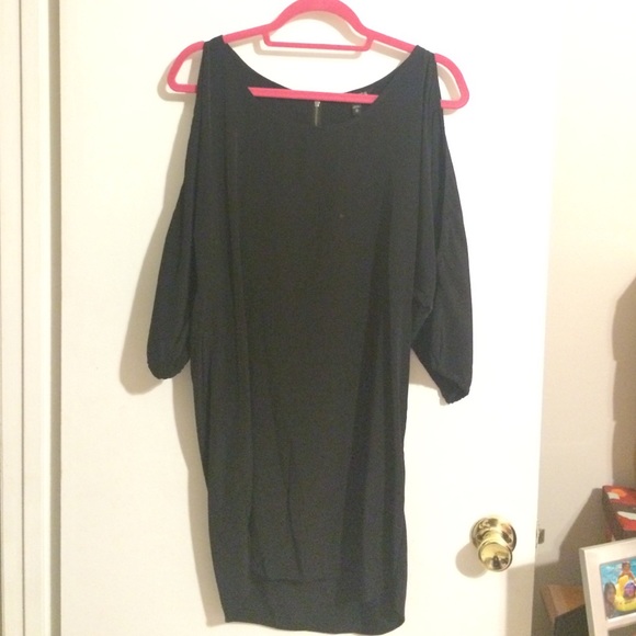 Express Black Eyelet Sleeve Dress