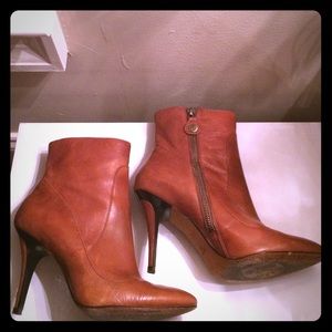 Modern Vintage Booties - tan leather