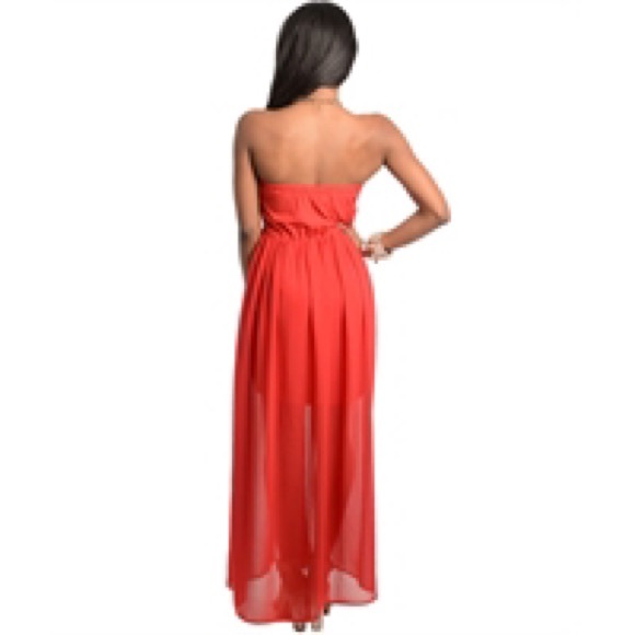 💐🟡LAST ONE: Red and Gold Stud Dress - Medium - Picture 4 of 12