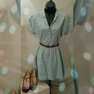 Denim collared dress