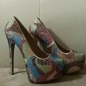 Steve Madden Multi-Diamond Colored Pumps