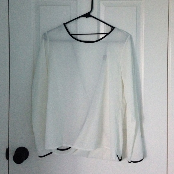 White Open Back Blouse