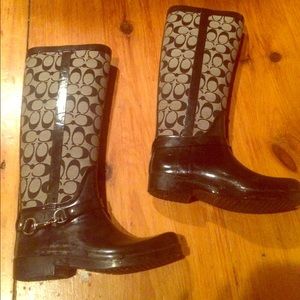 Coach rain boots / riding boots