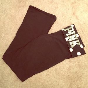 VS boot cut yogas. Size: L. All gems in tact.