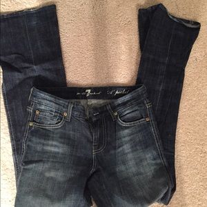 Seven Bell Bottom Dark Jeans