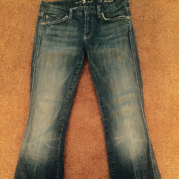 ❗️ sold ❗️ 7for all man kind jeans worn once sz 26 - Picture 3 of 4