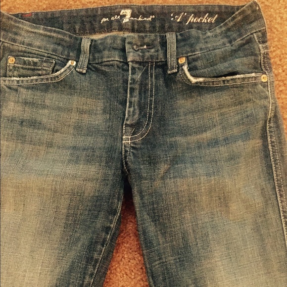 ❗️ sold ❗️ 7for all man kind jeans worn once sz 26 - Picture 4 of 4