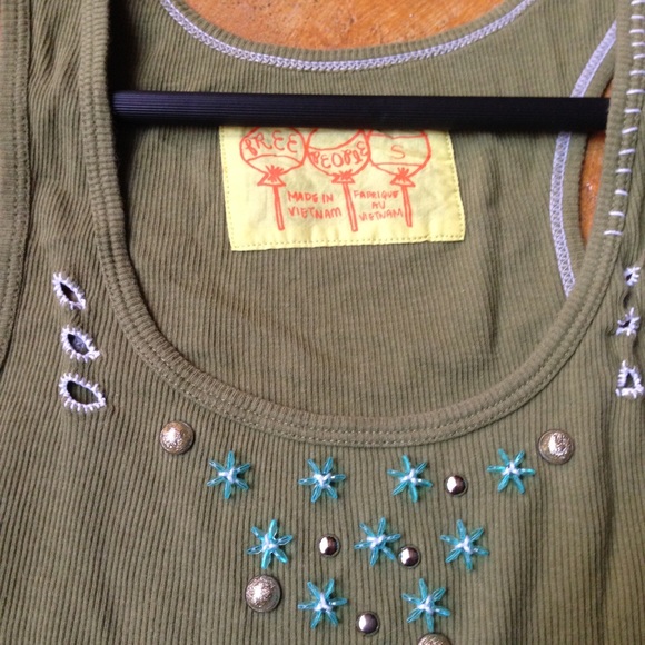 Free people olive green tank