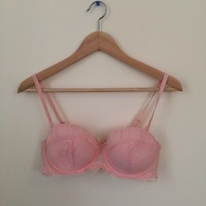 Pink lace adore me push-up bra