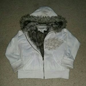 Girls off white heavy jacket