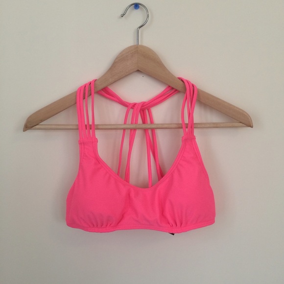 Hot pink cross back bikini NWT
