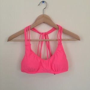 Hot pink cross back bikini NWT
