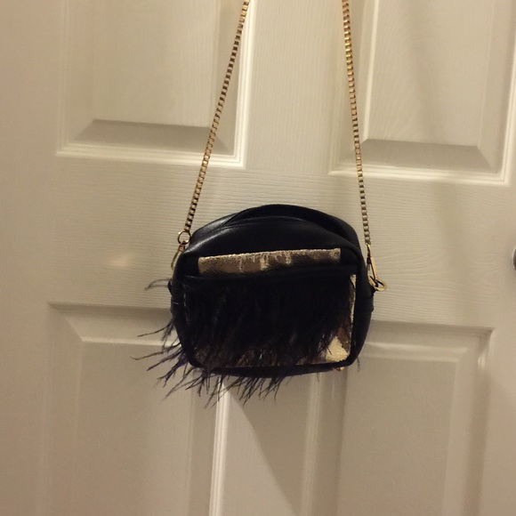 Black and Gold Crossbody purse