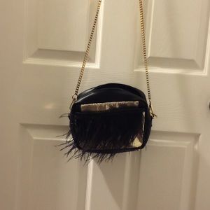 Black and Gold Crossbody purse