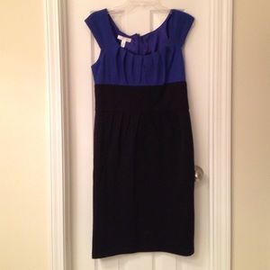Blue and black dress