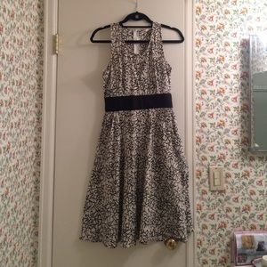 Black and white midi dress