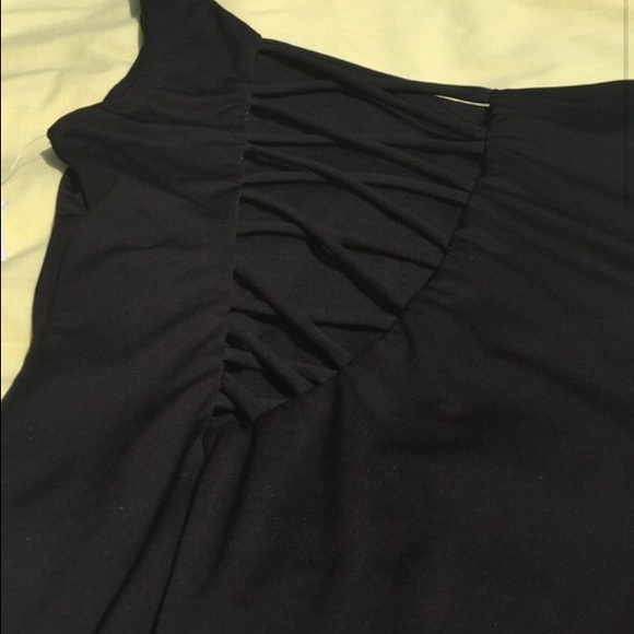 One Shoulder black mini dress!