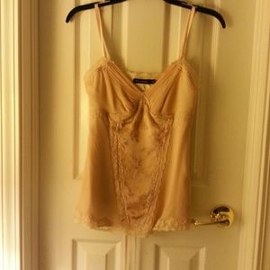 Peach lace tank top