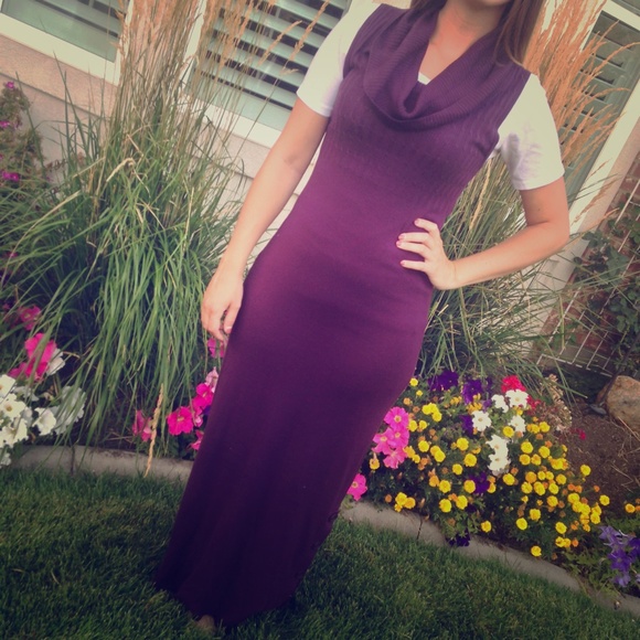 Plum 100% acrylic dress