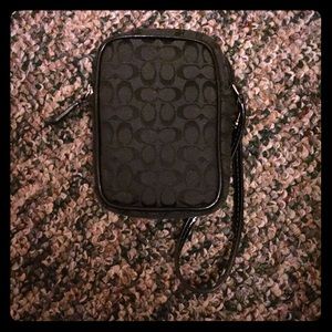 Black coach wristlet