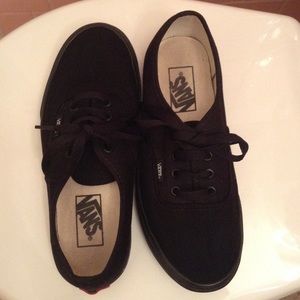 Vans authentic black/black shoe.