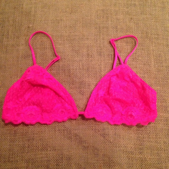 Free People Other - NWOT Free People Neon Pink Bralette Medium