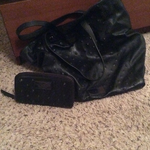 Black Armani exchange bag/ wallet