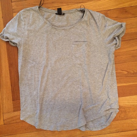 Gray Short Sleeved Top