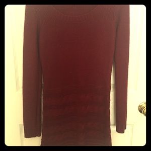 Red sweater dress