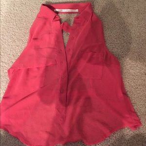 Pippa Lynn open back collared blouse