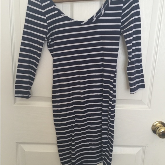 Navy and White Dress