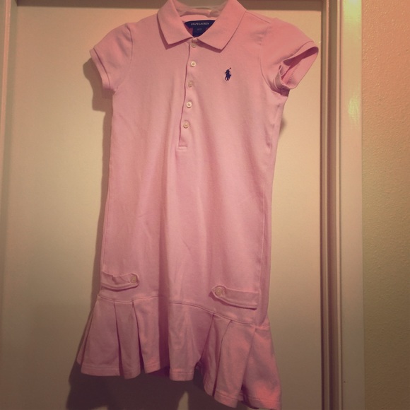 girls pink polo dress