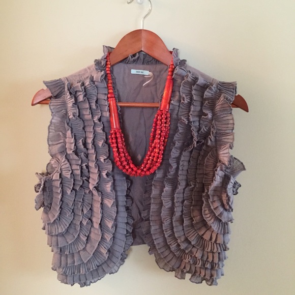 Kimchi Blue ruffle vest.