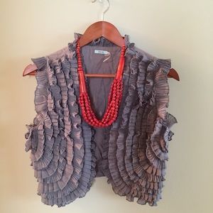 Kimchi Blue ruffle vest.