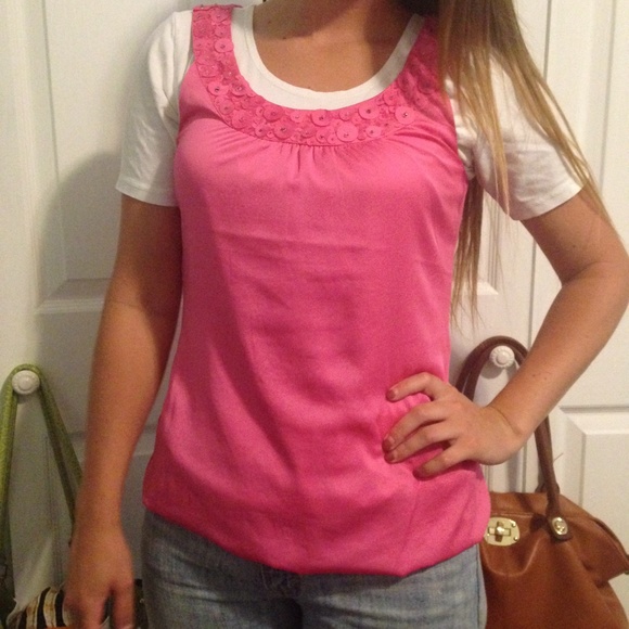 Pink polyester tank