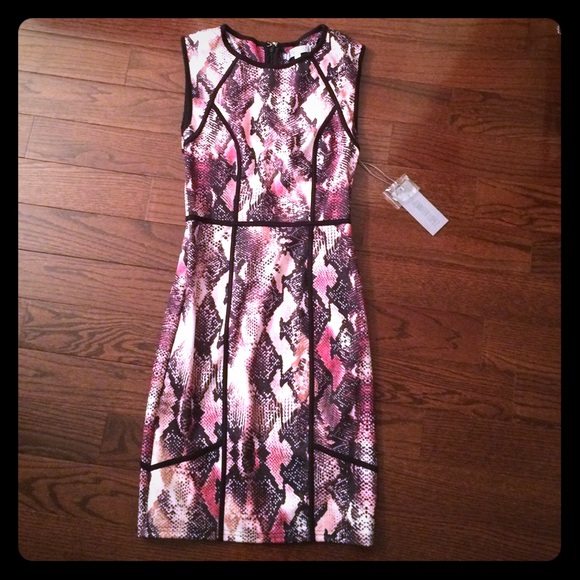 NEW Pink Snakeskin Print Dress
