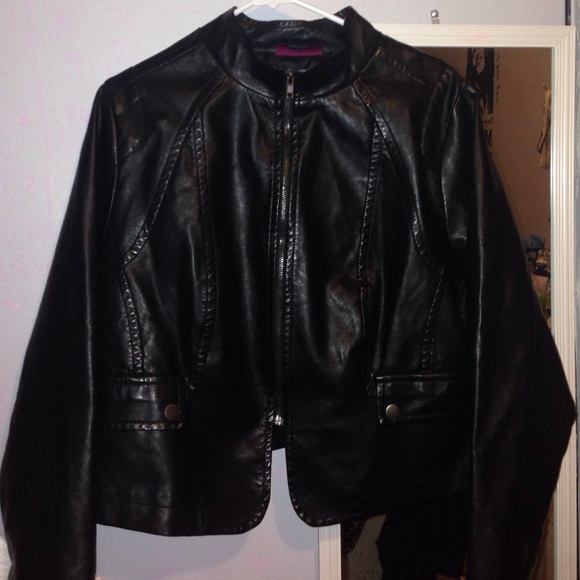 Black leather jacket