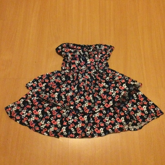 Abercrombie flower navy tube dress XS