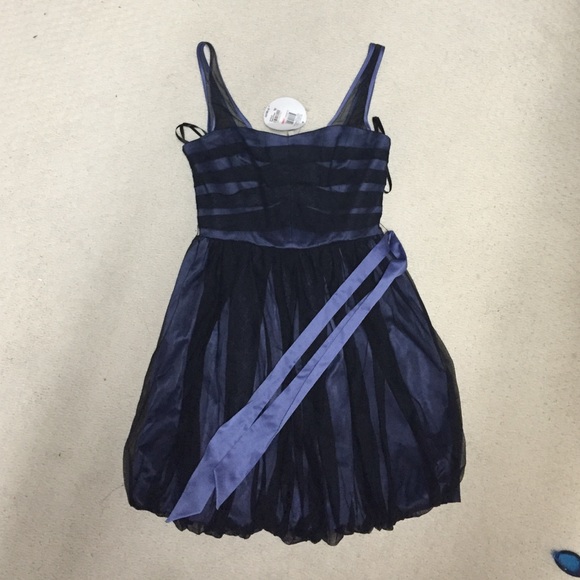 BCBG Black and indigo formal dress