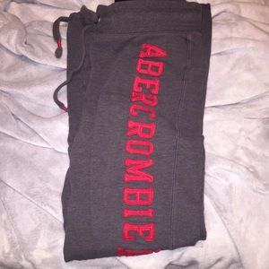 Abercrombie Grey & Red Sweats