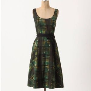 Anthropologie Painted Plaid Dress by Maeve