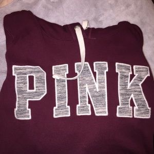 PINK Maroon & Grey Sweater