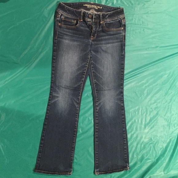 American Eagle dark wash kick boot jeans