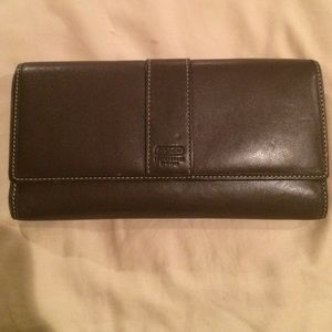 Coach brown leather wallet