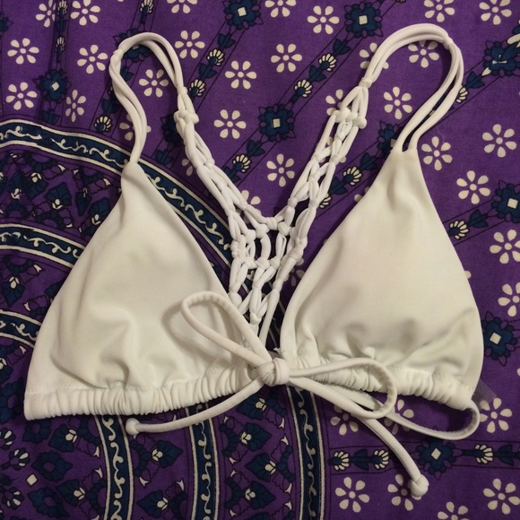 white bikini top
