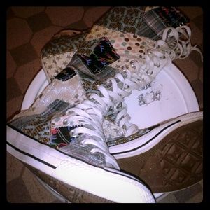 Knee High Patchwork Converse women's Sz.8