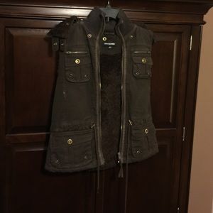 Coffeehouse Brown Fur Lined Vest from The Buckle