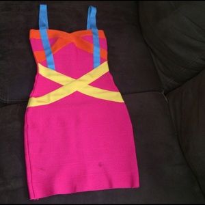 Neon bandage dress Xs