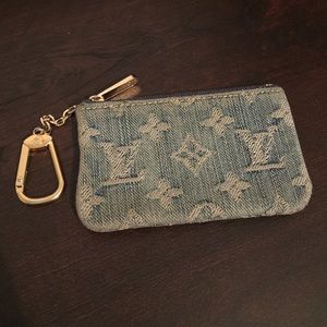 Louis Vuitton Denim Coin Cles